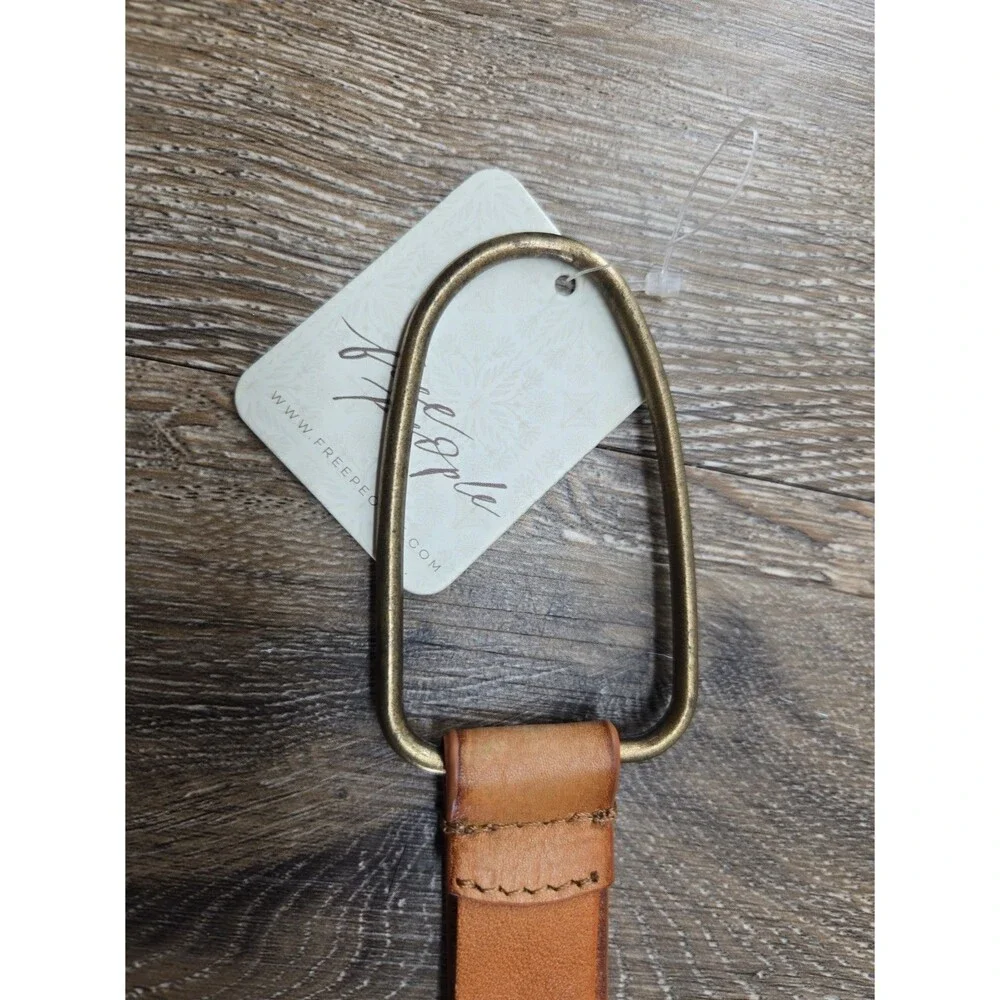 NEW - Free People Full Grain Cow Leather Hip Waist Belt Brown ALL Sizes S/M/L/XL